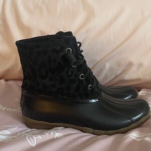 Sperry Black Women's Duck Boots